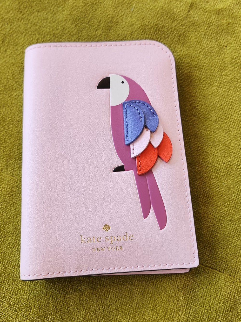 kate spade Pink Parrot Passport Holder Flock Party